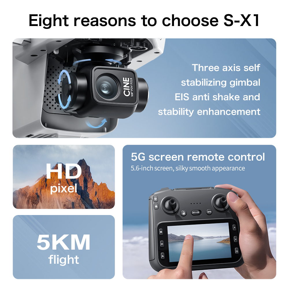 Lenovo S-X1 Drone 8K HD Profes - огляд і ціна Drone Photogrammetry
