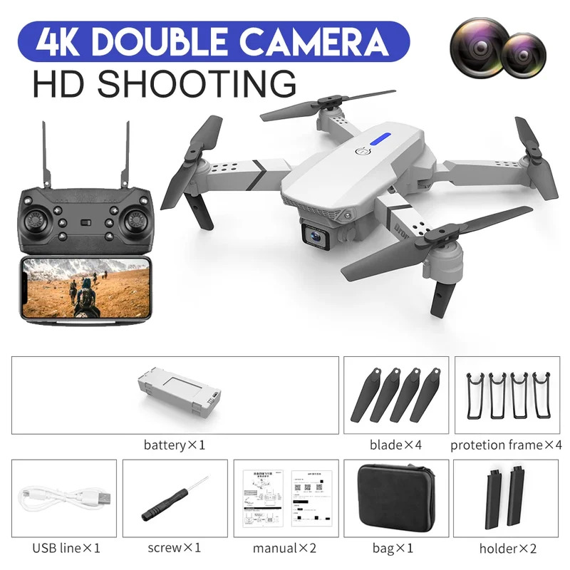 E88 ProIntelligent Folding Dro - огляд і ціна Drone Cinematic